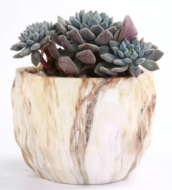 Modern Ceramic Pot with Marbling