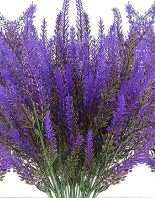 4 Bundles Faux Flower Artificial Lavender