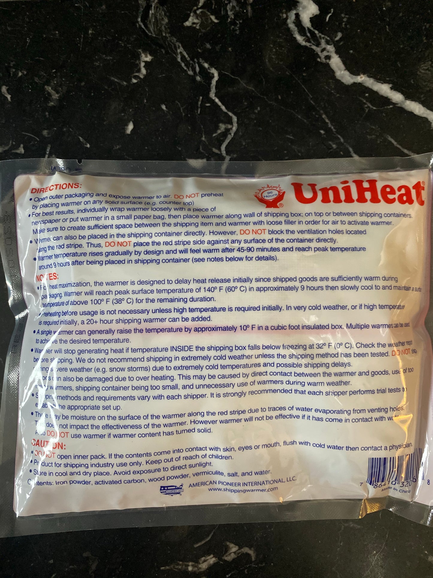 Uniheat 96 hr heat pack